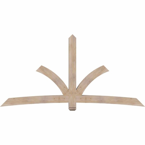 Ekena Millwork Davenport Smooth Timber Gable Bracket, Douglas Fir, 108"W x 54"H x 5 1/2"D x 5 1/2"F, 12/12 Pitch GBW108X54X0606DAV00SDF - main